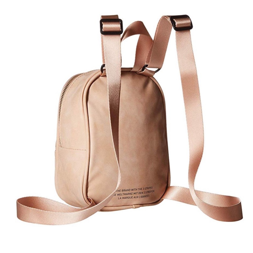 BNWT - Adidas Originals Mini PU Suede Backpack in Ash Pearl Pink - Picture 10 of 11